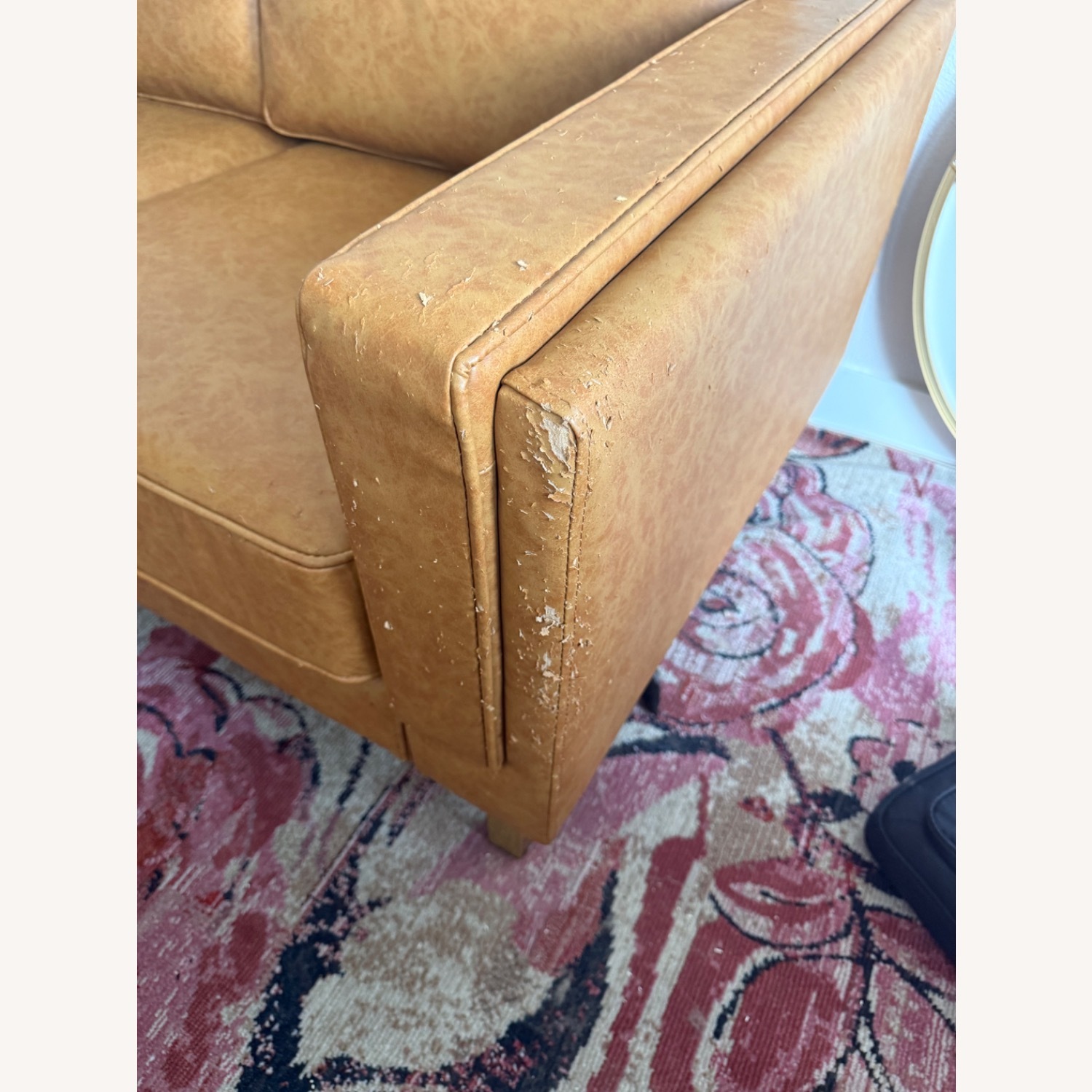 Albany Park Albany Gold Leather 3+ Seater Sofa - image-9