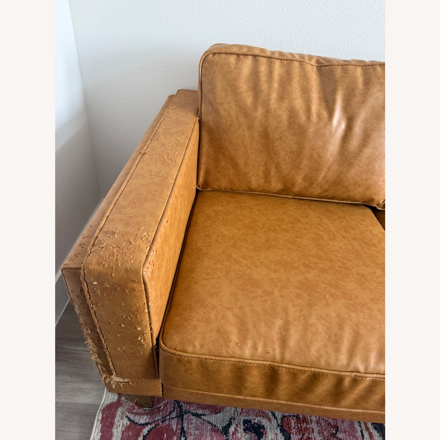 Albany Park Albany Gold Leather 3+ Seater Sofa - image-8
