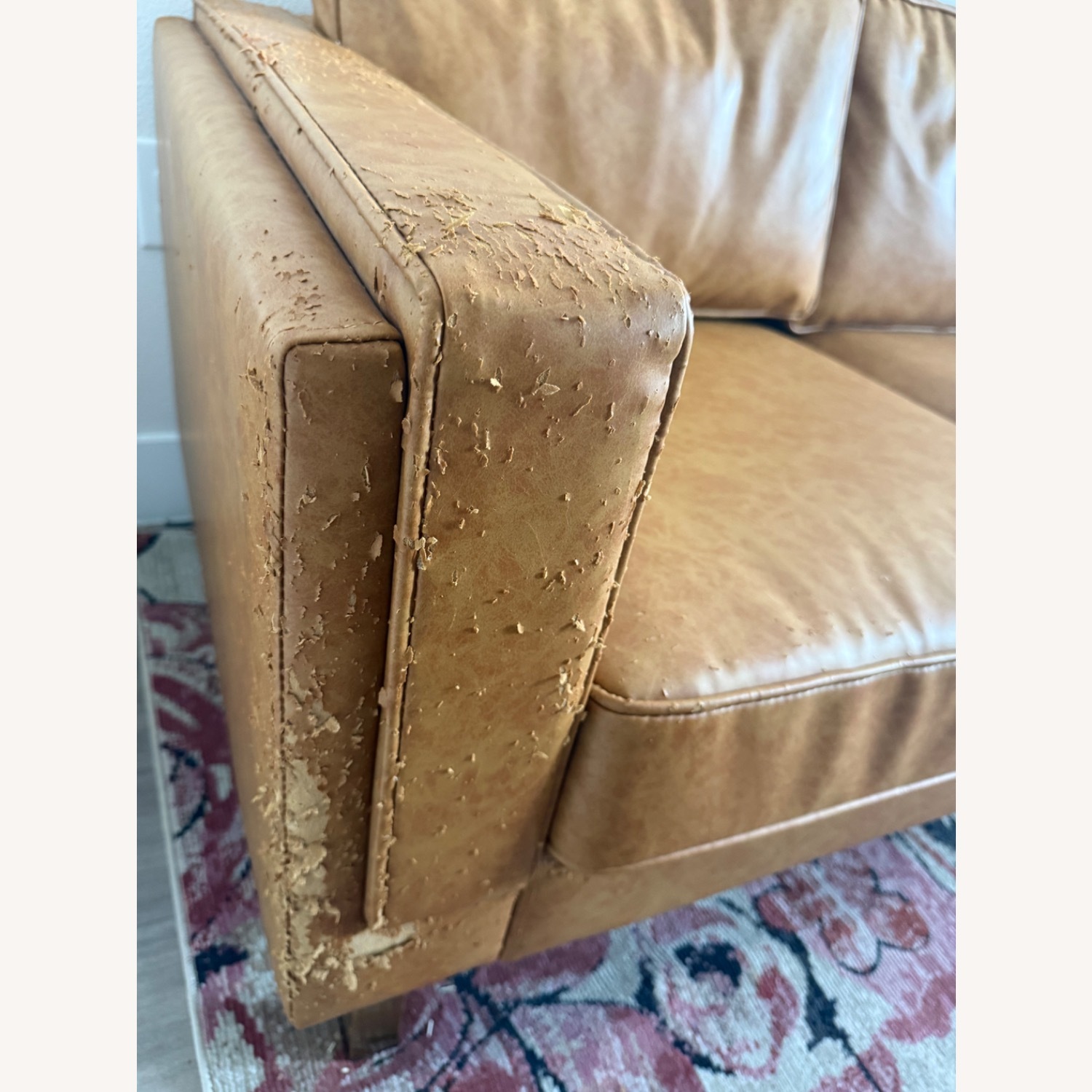 Albany Park Albany Gold Leather 3+ Seater Sofa - image-7