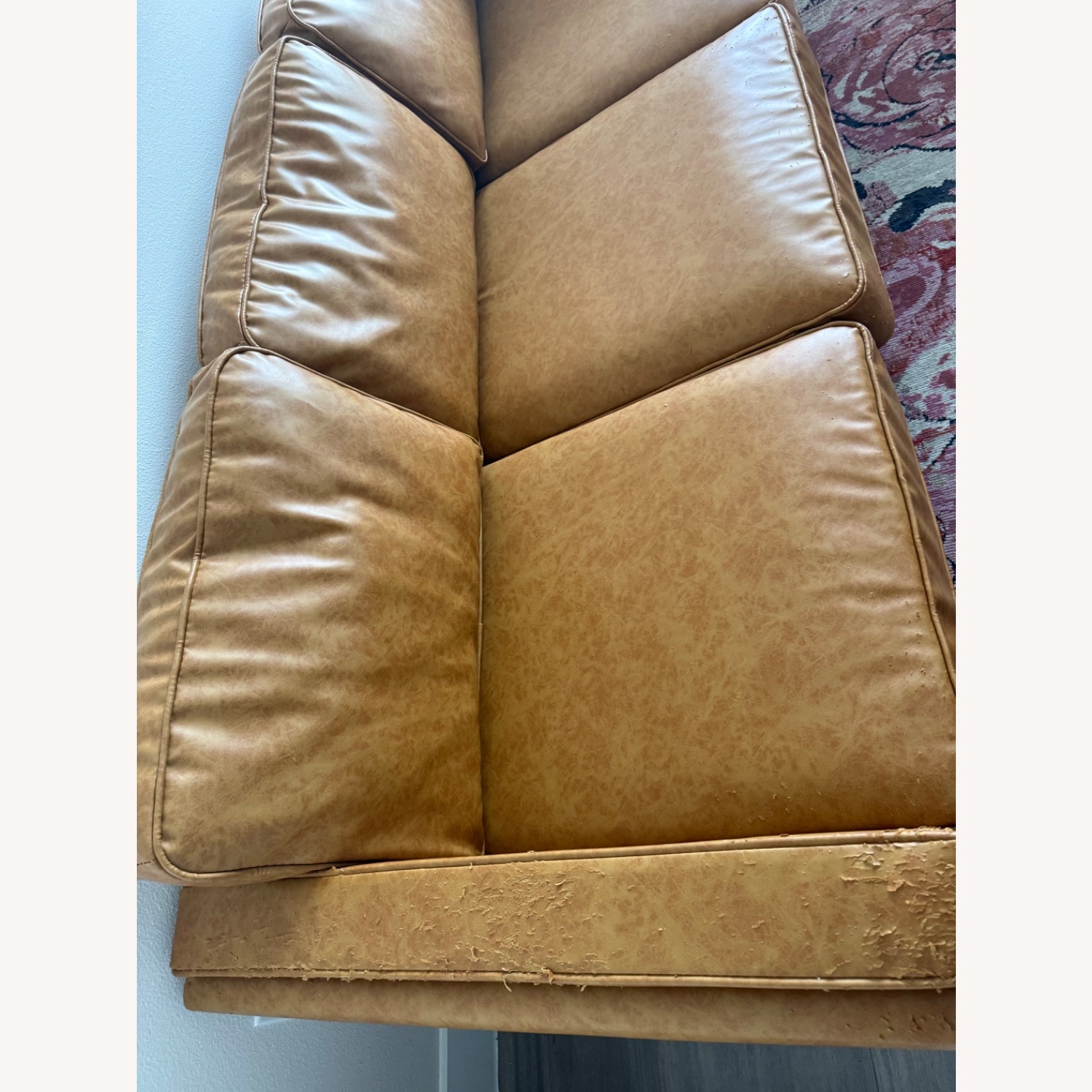Albany Park Albany Gold Leather 3+ Seater Sofa - image-3