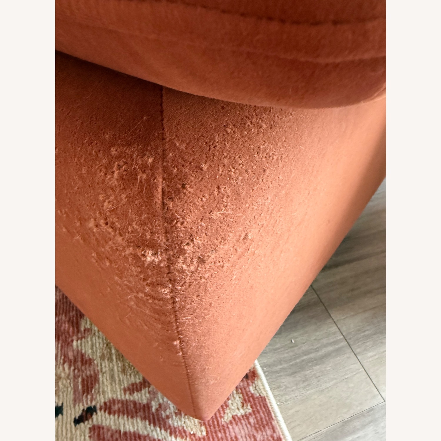 Albany Park Kova Orange Velvet Armchair - image-5