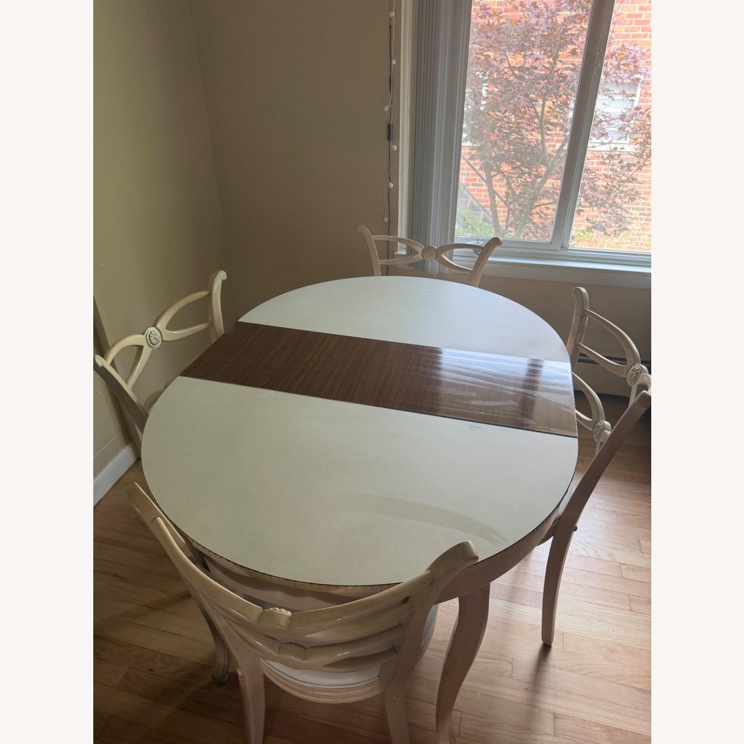 Antique Expandable Wood Dining Set - image-2