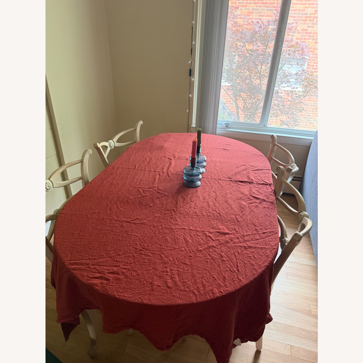 Antique Expandable Wood Dining Set - image-4