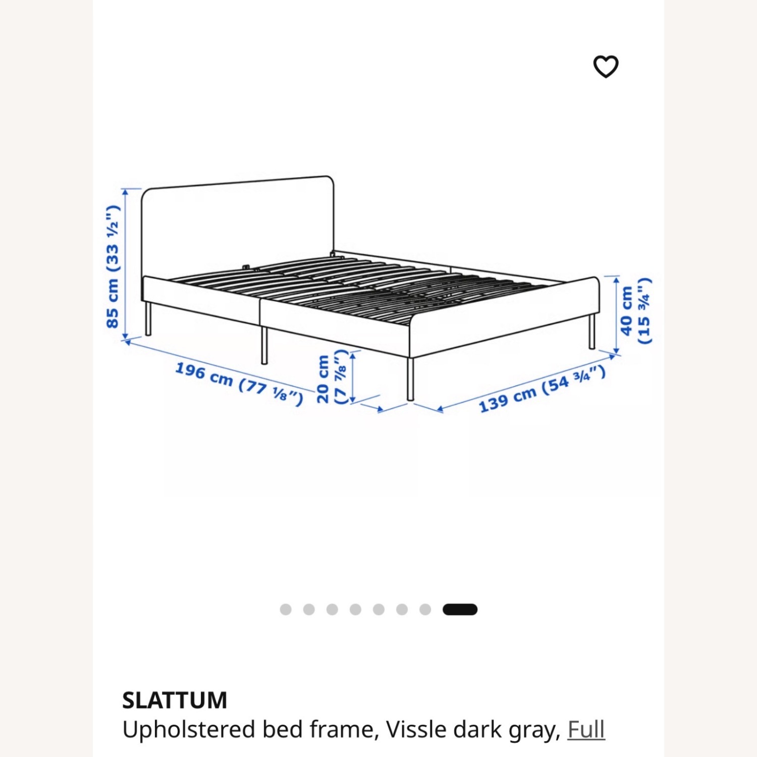 IKEA Slattum Dark Gray Full Bed - image-4