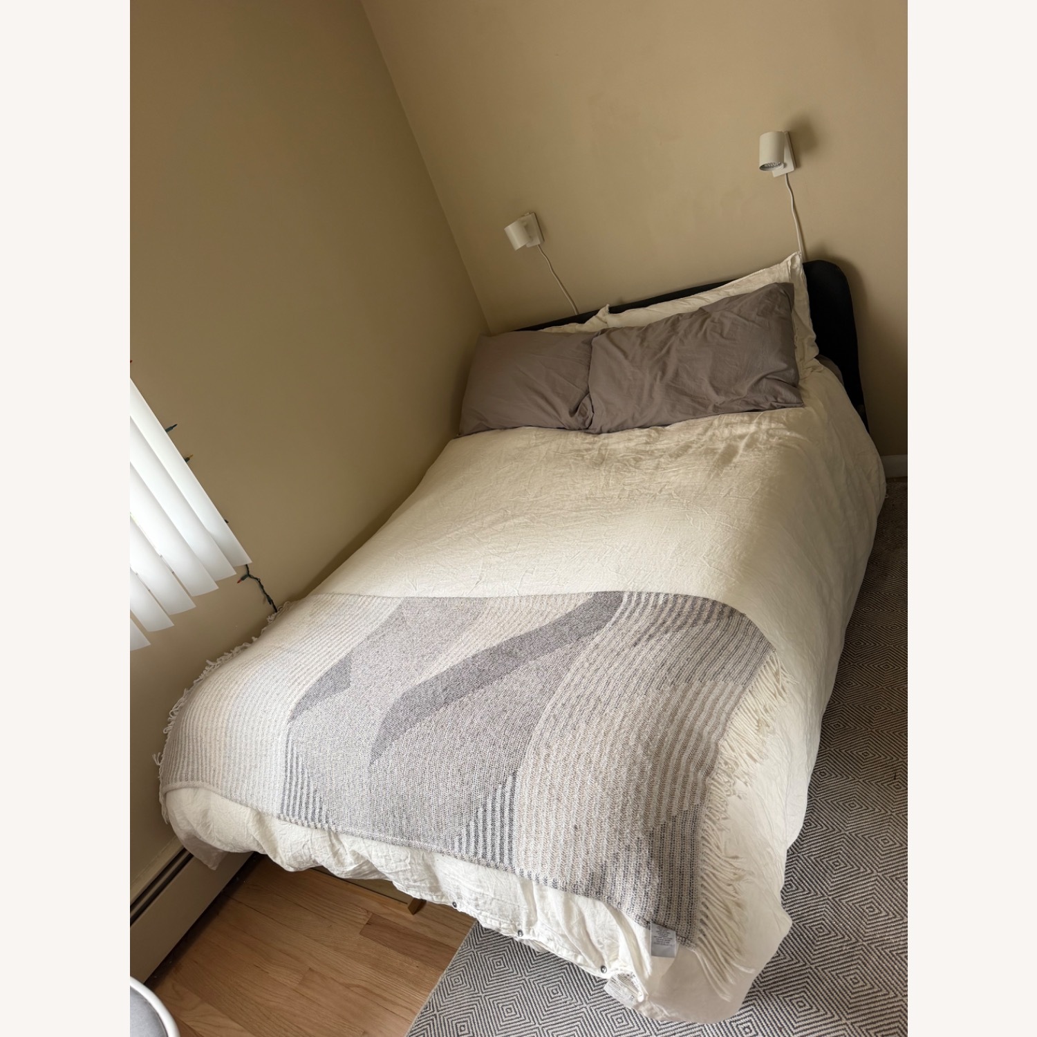 IKEA Slattum Dark Gray Full Bed - AptDeco