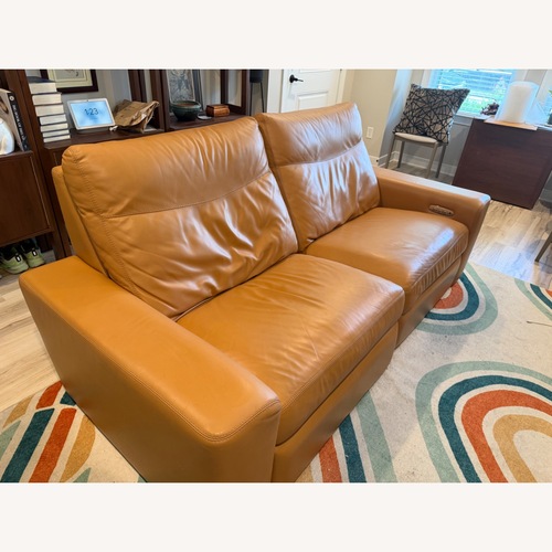 Used American Leather Telluride Leather Recliner Sofa for sale on AptDeco