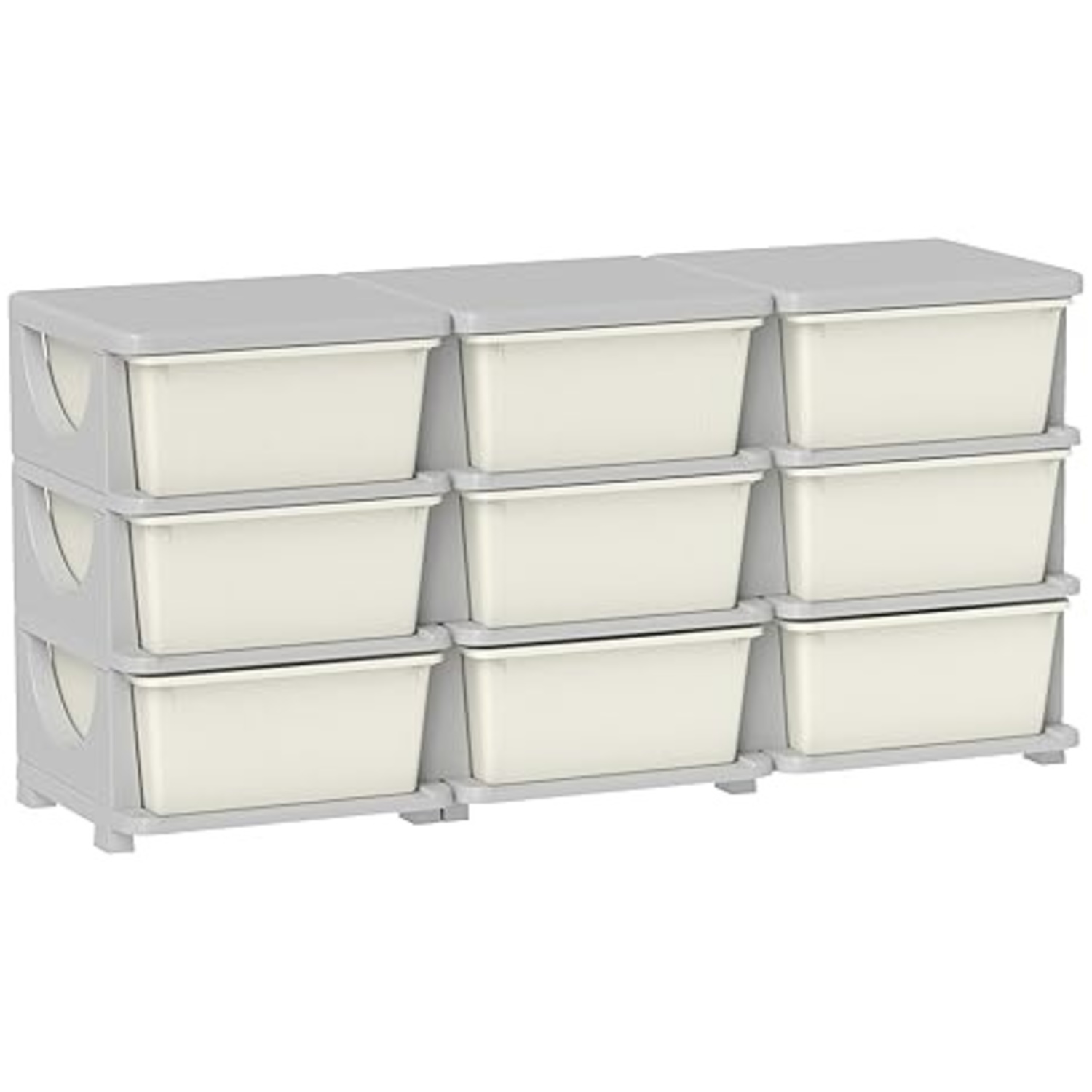Qaba 9 Drawers Kids Storage Unit, 3 Tier - image-6