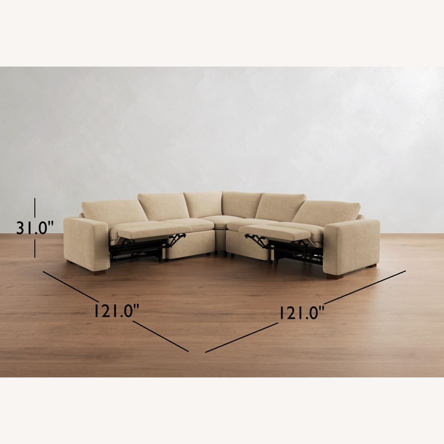Pottery Barn Westlake Leather Reclining Sectional - image-3