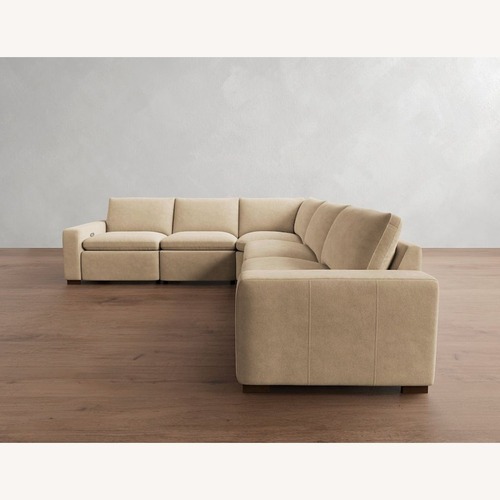 Used Pottery Barn Westlake Leather Reclining Sectional for sale on AptDeco