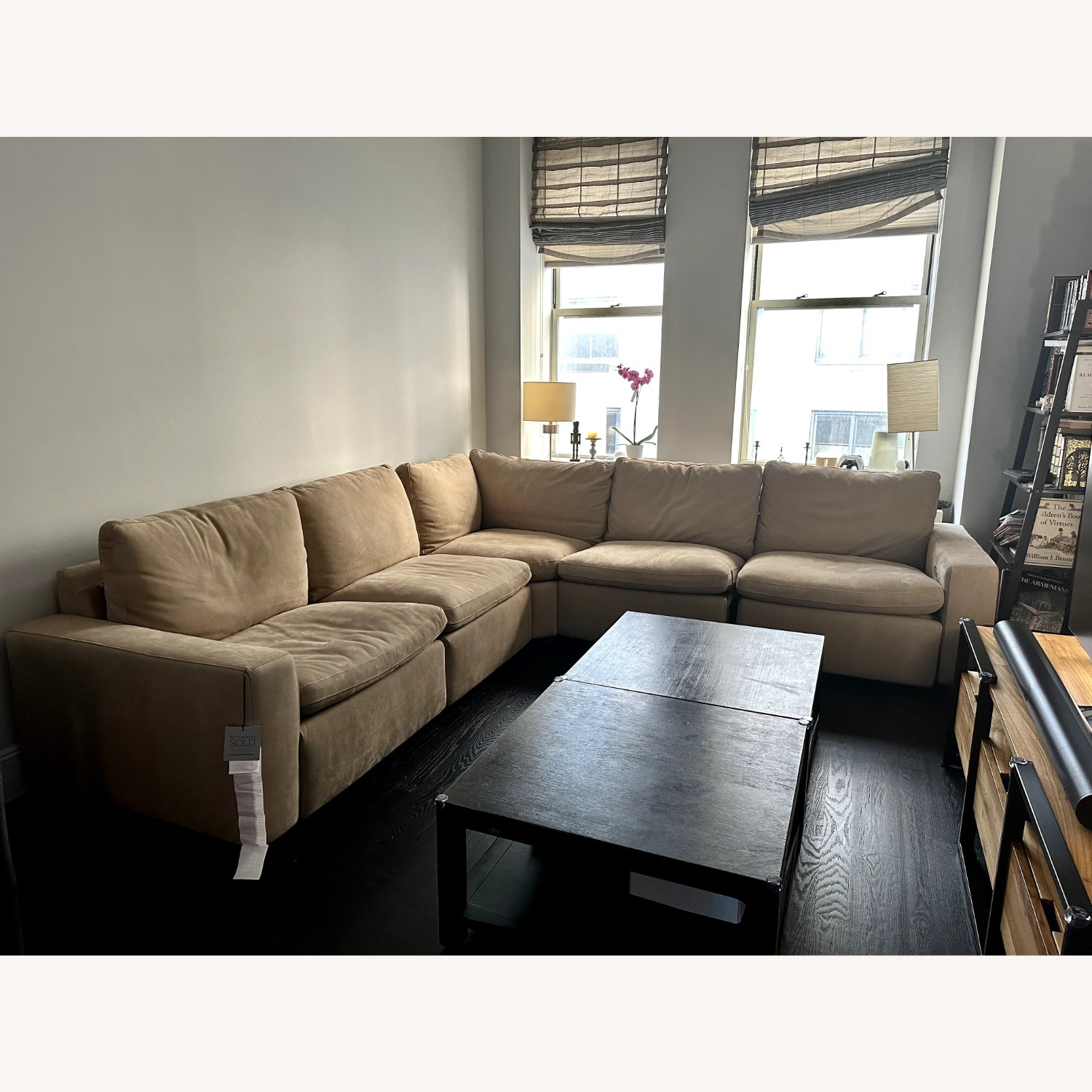 Pottery Barn Westlake Leather Reclining Sectional - image-2