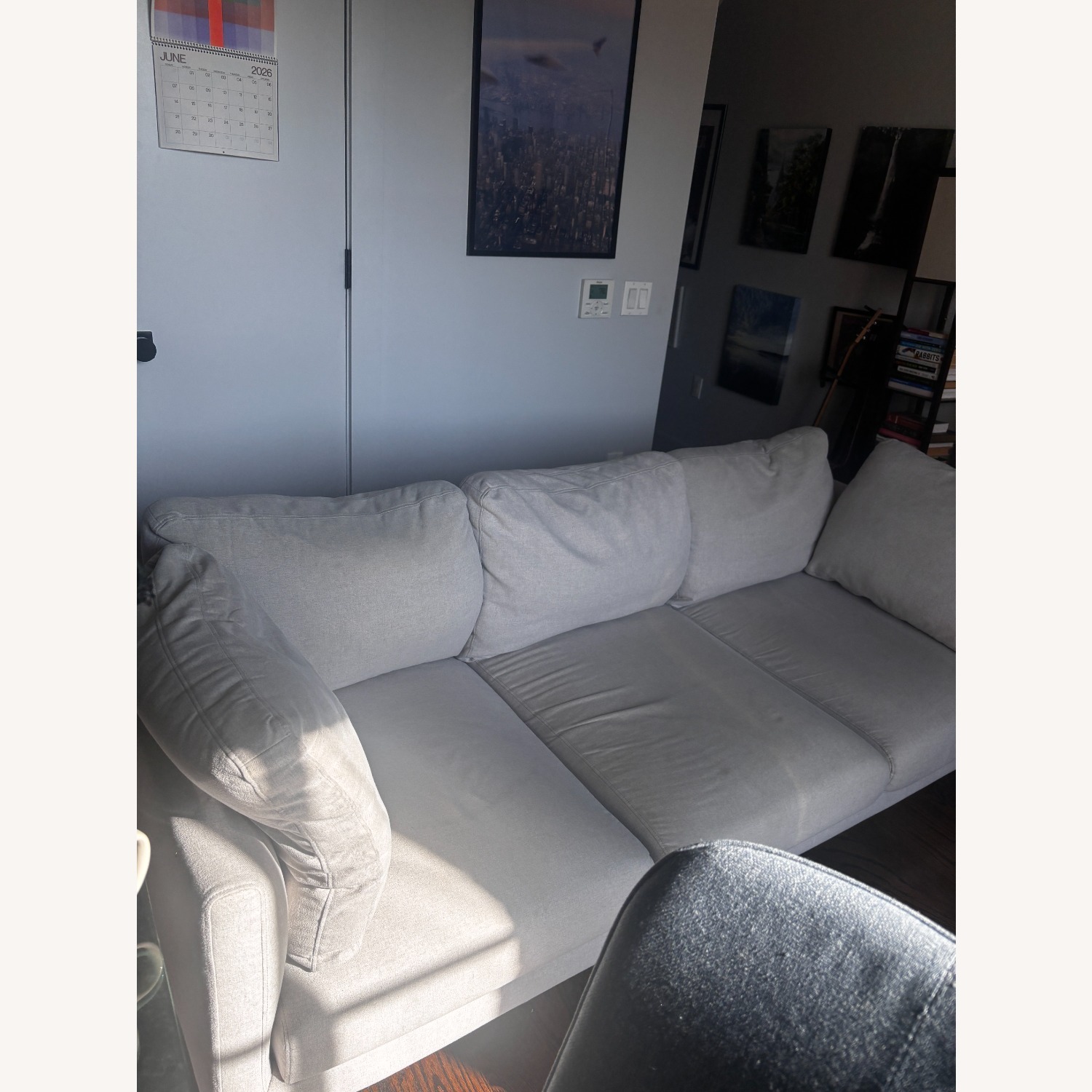 Castlery Adams Light Gray Fabric 3+ Seater Sofa - image-3