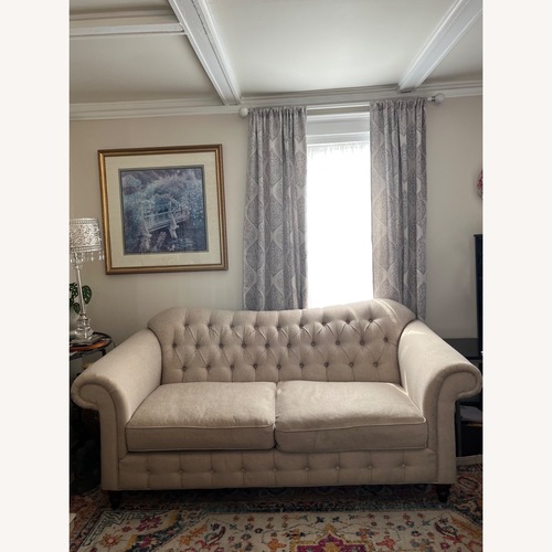 Used Raymour & Flanigan White 2 Seater Sofa for sale on AptDeco