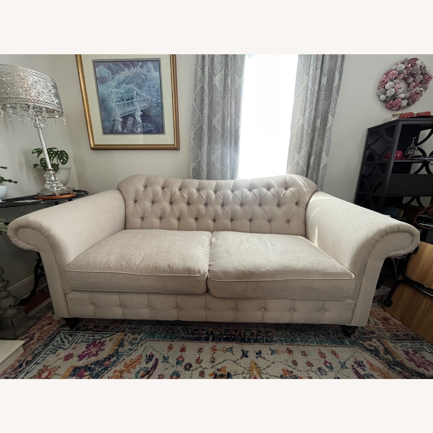 Raymour & Flanigan White 2 Seater Sofa - image-3