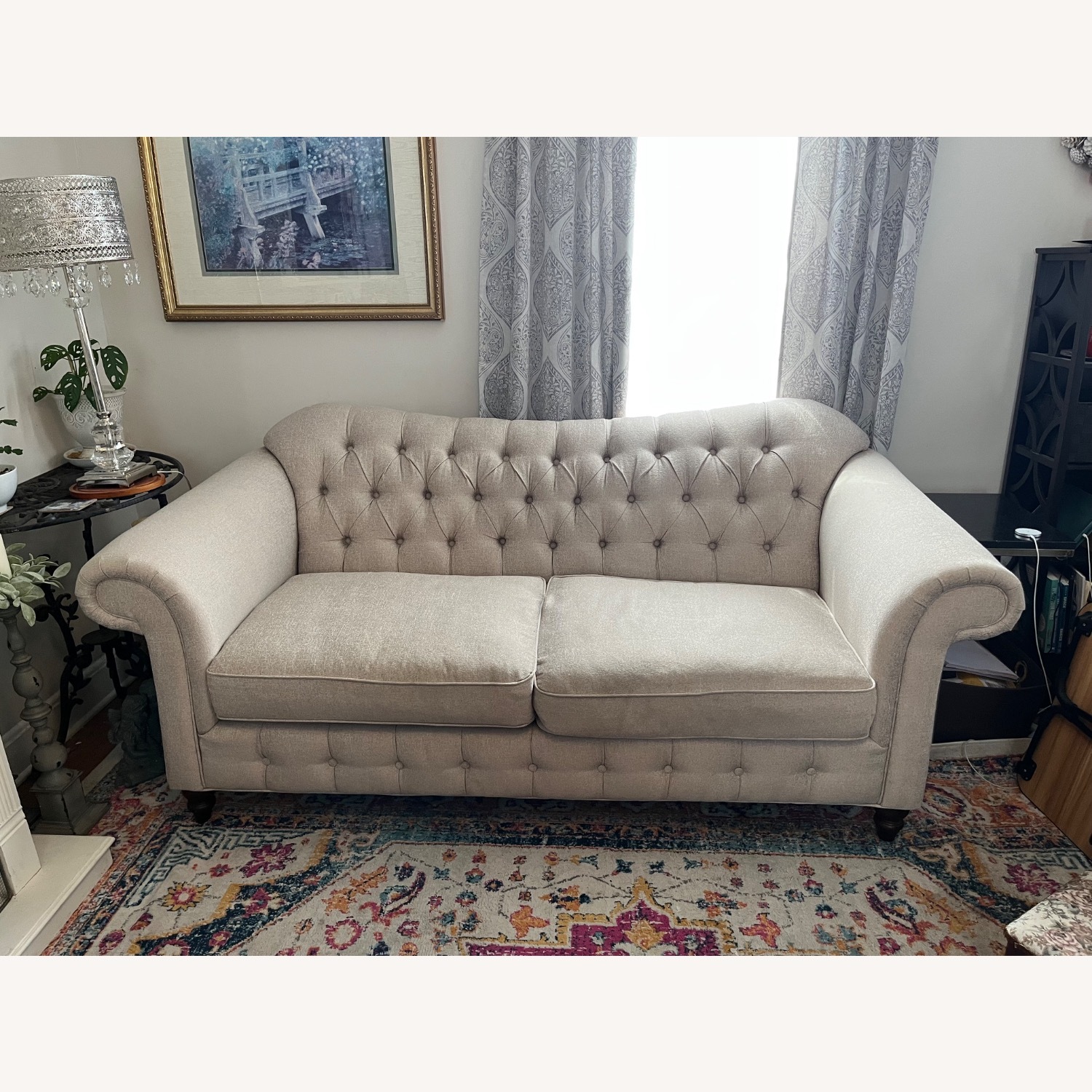 Raymour & Flanigan White 2 Seater Sofa - image-4