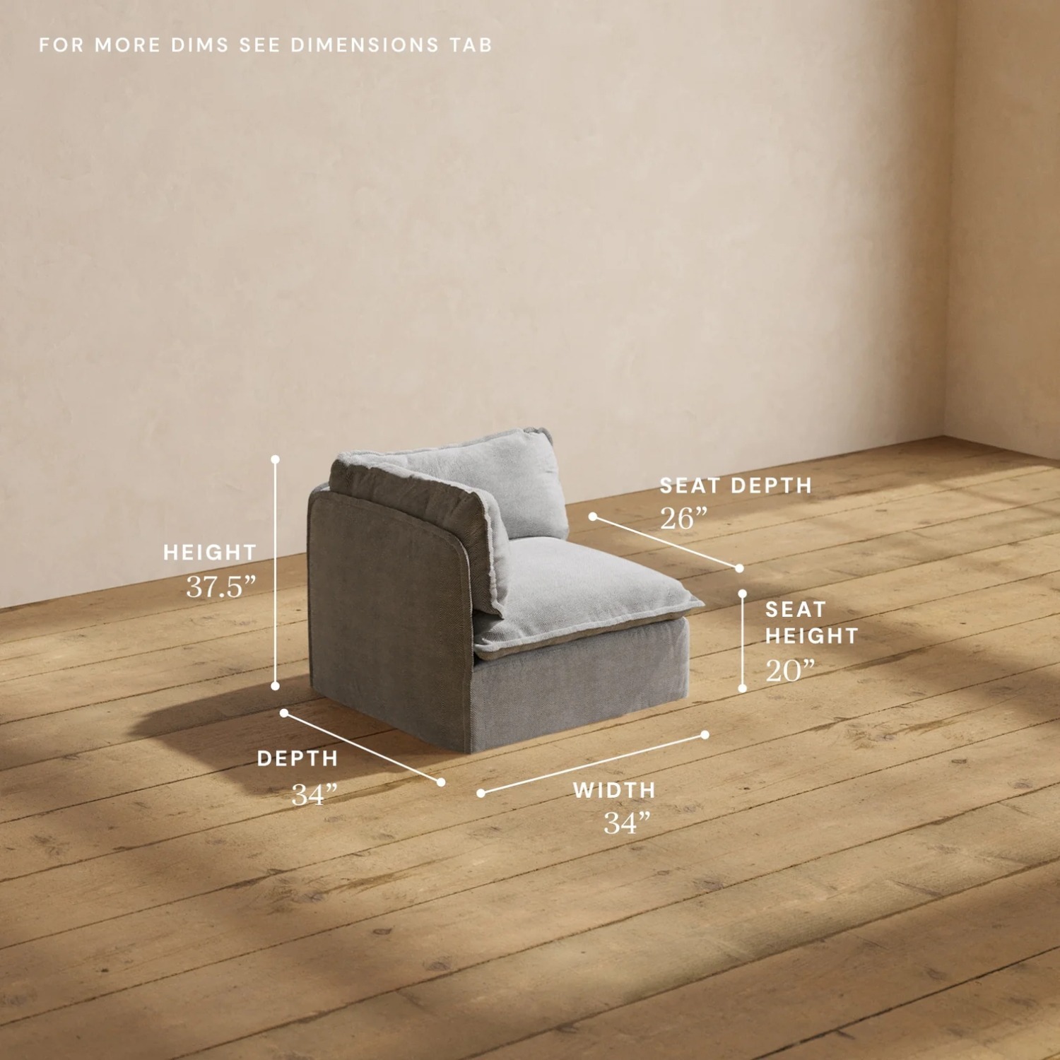 Light Gray 3+ Piece Sectional - image-7