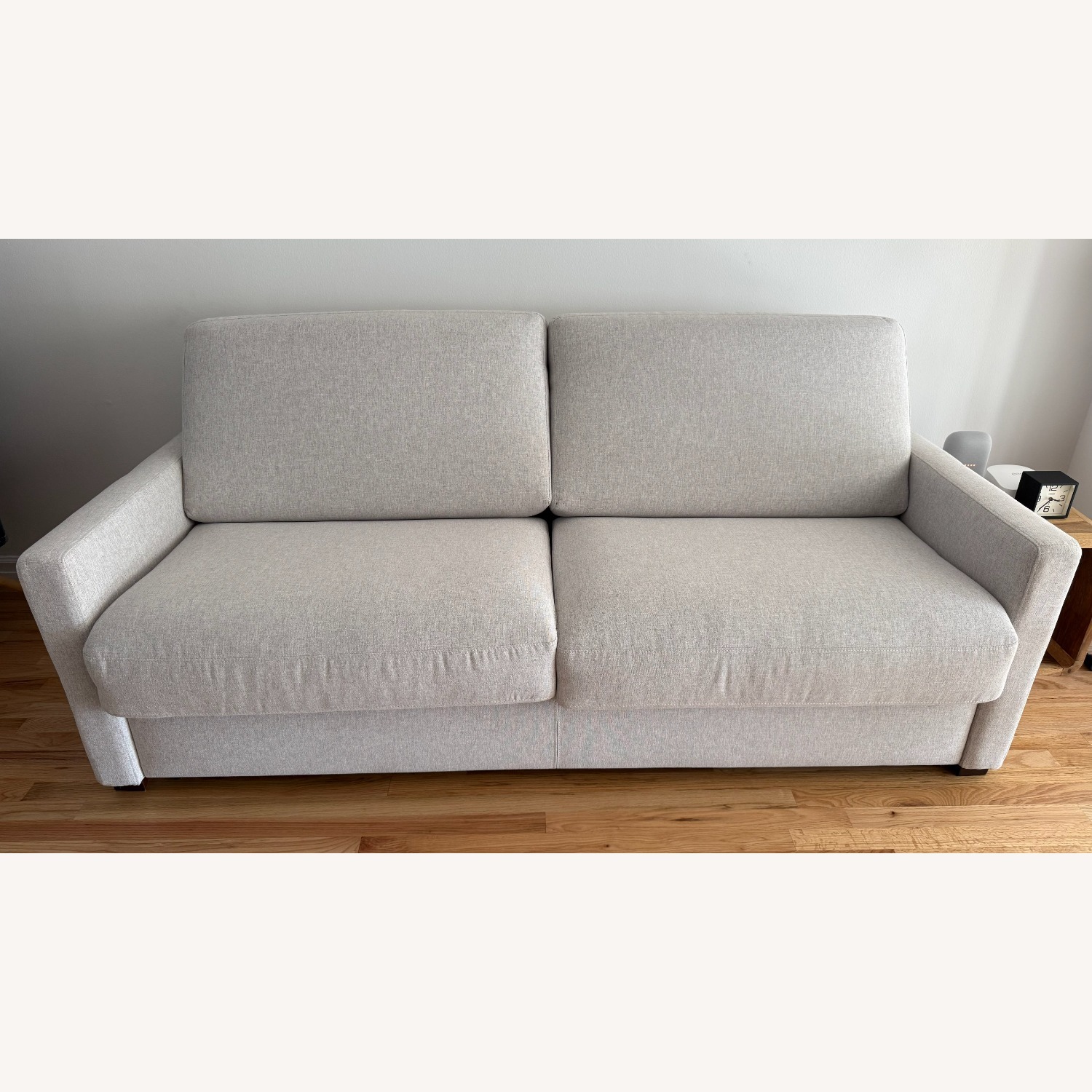 La Maison du Convertible Light Grey Sofa Bed - image-1