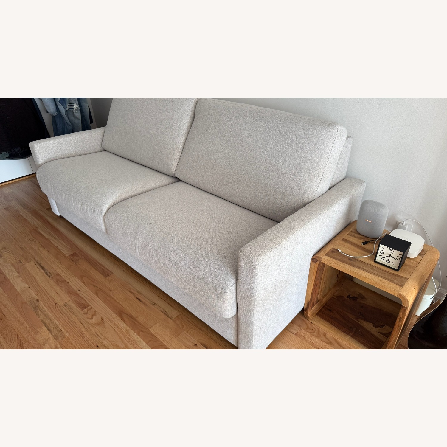 La Maison du Convertible Light Grey Sofa Bed - image-4
