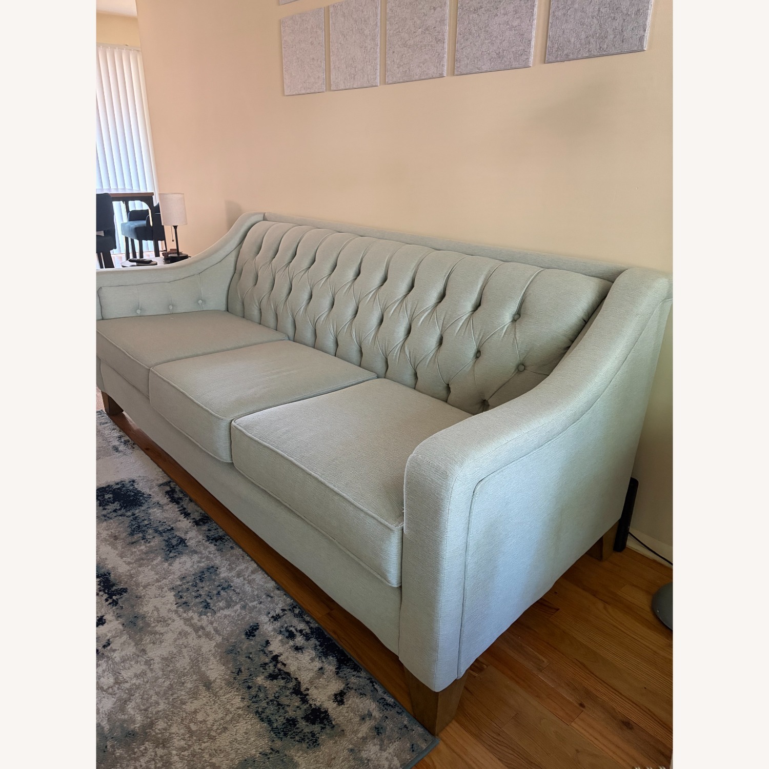 Flexsteel Light Blue Fabric 3+ Seater Sofa - image-3