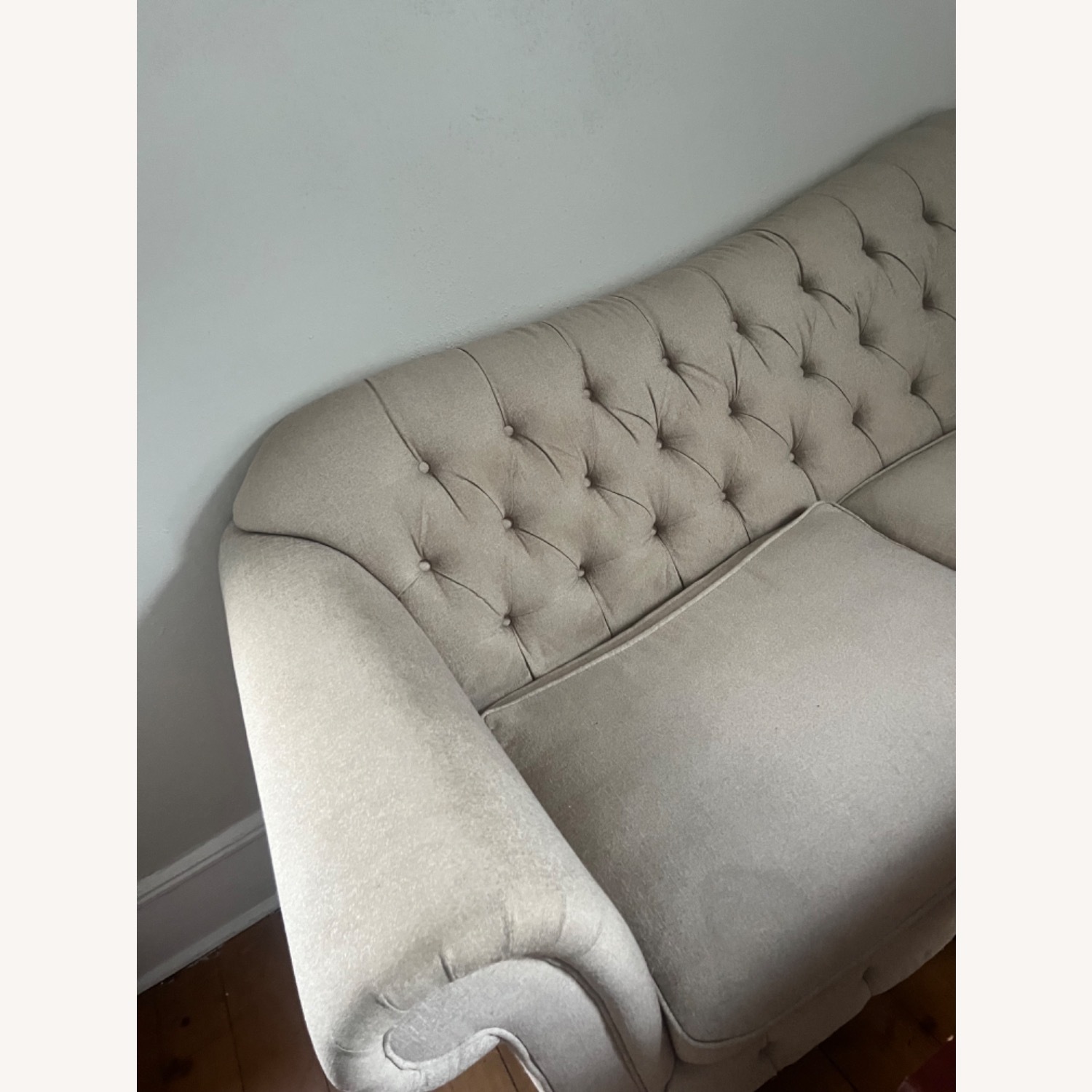 Comfy Beige Loveseat - image-2