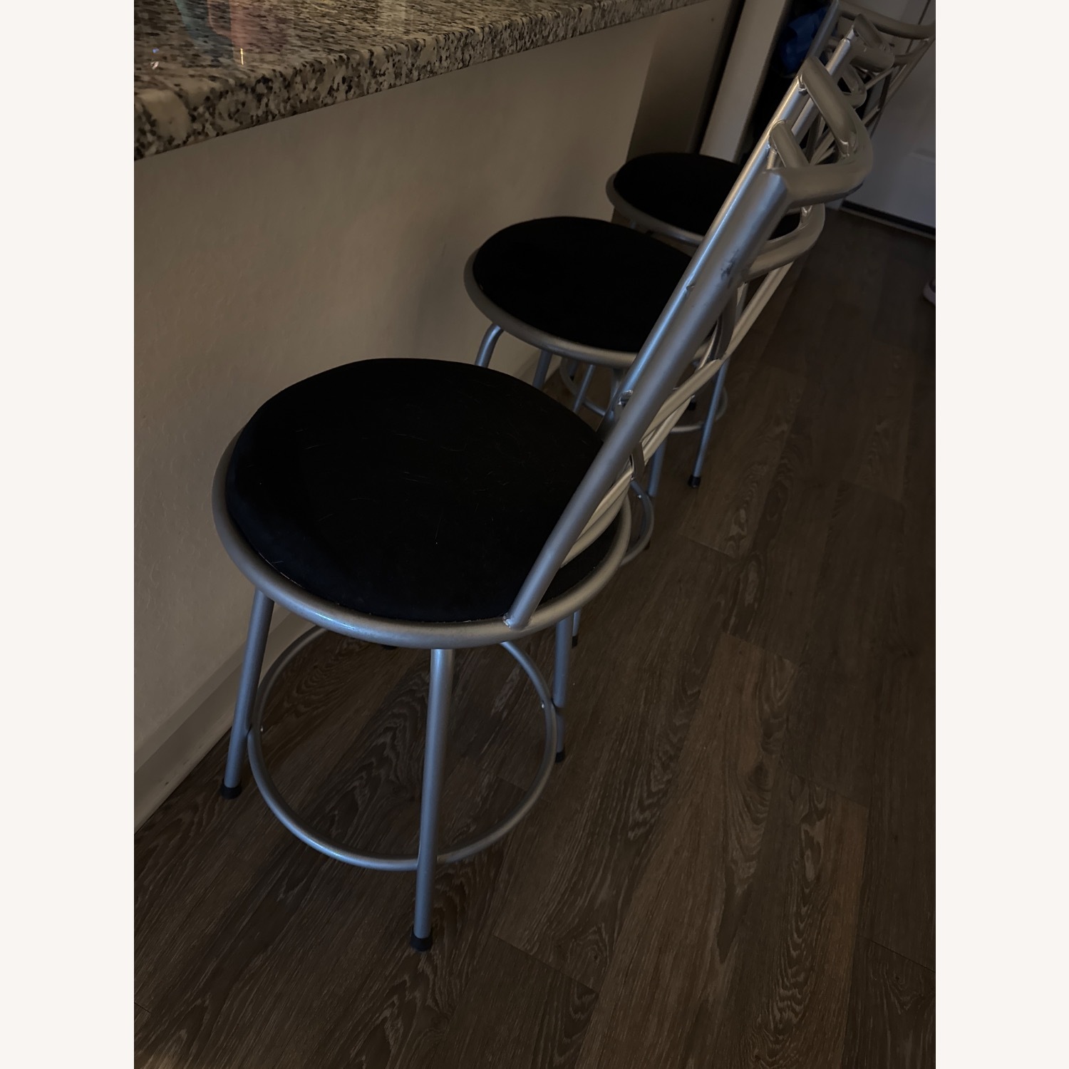 Amazon Silver Metal Stools - image-5