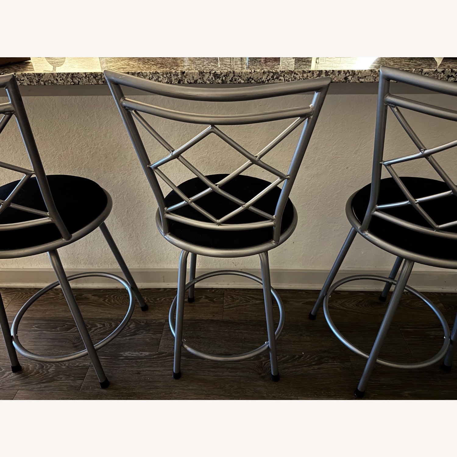 Amazon Silver Metal Stools - image-2