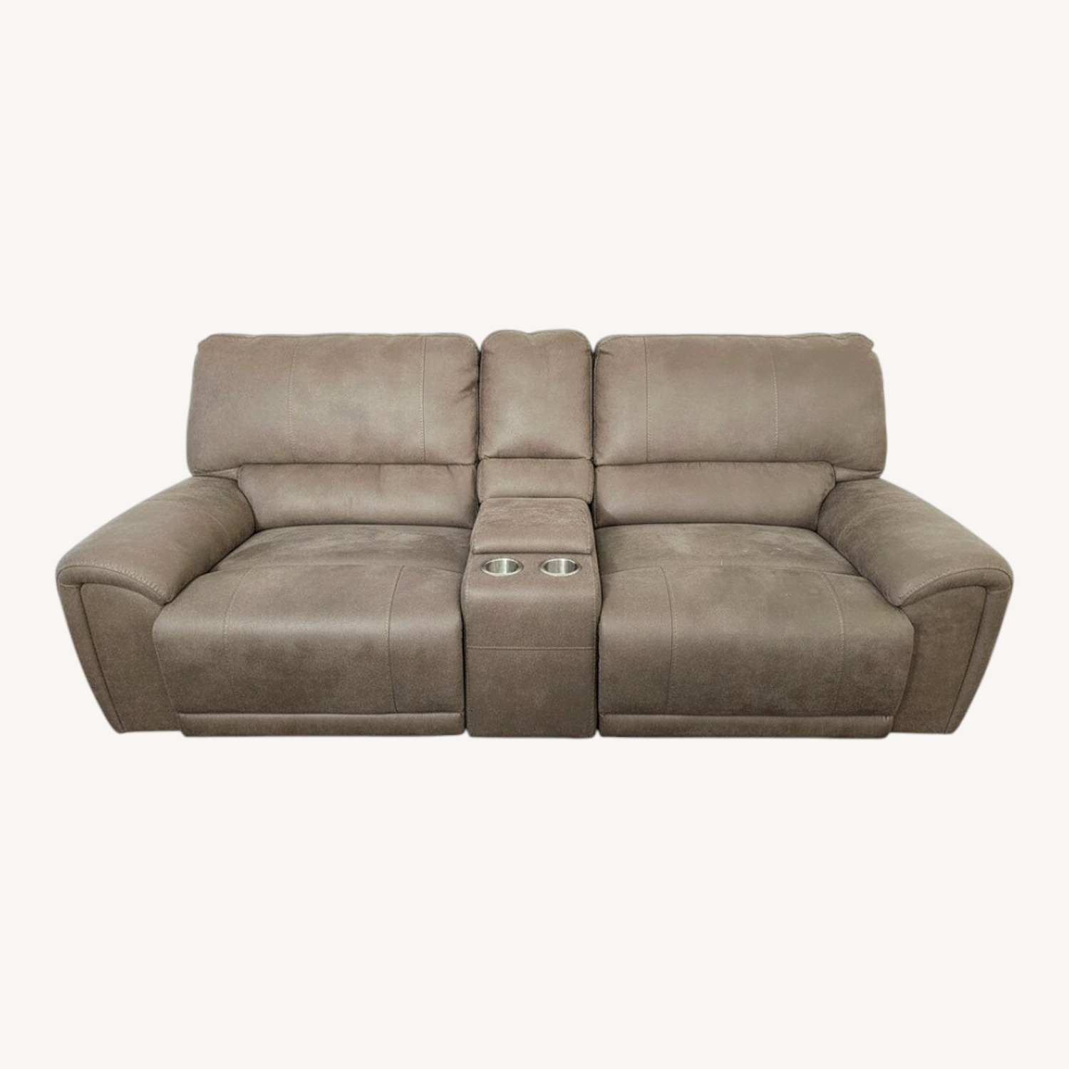 Leather Recliner Sofa - image-0