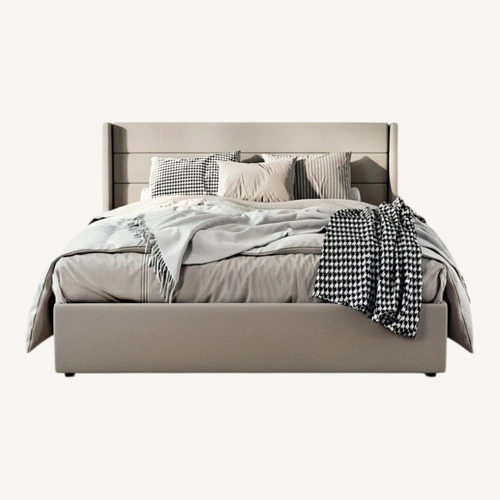 Used Upholstered Bed Frame with Lift Up Storage for sale on AptDeco