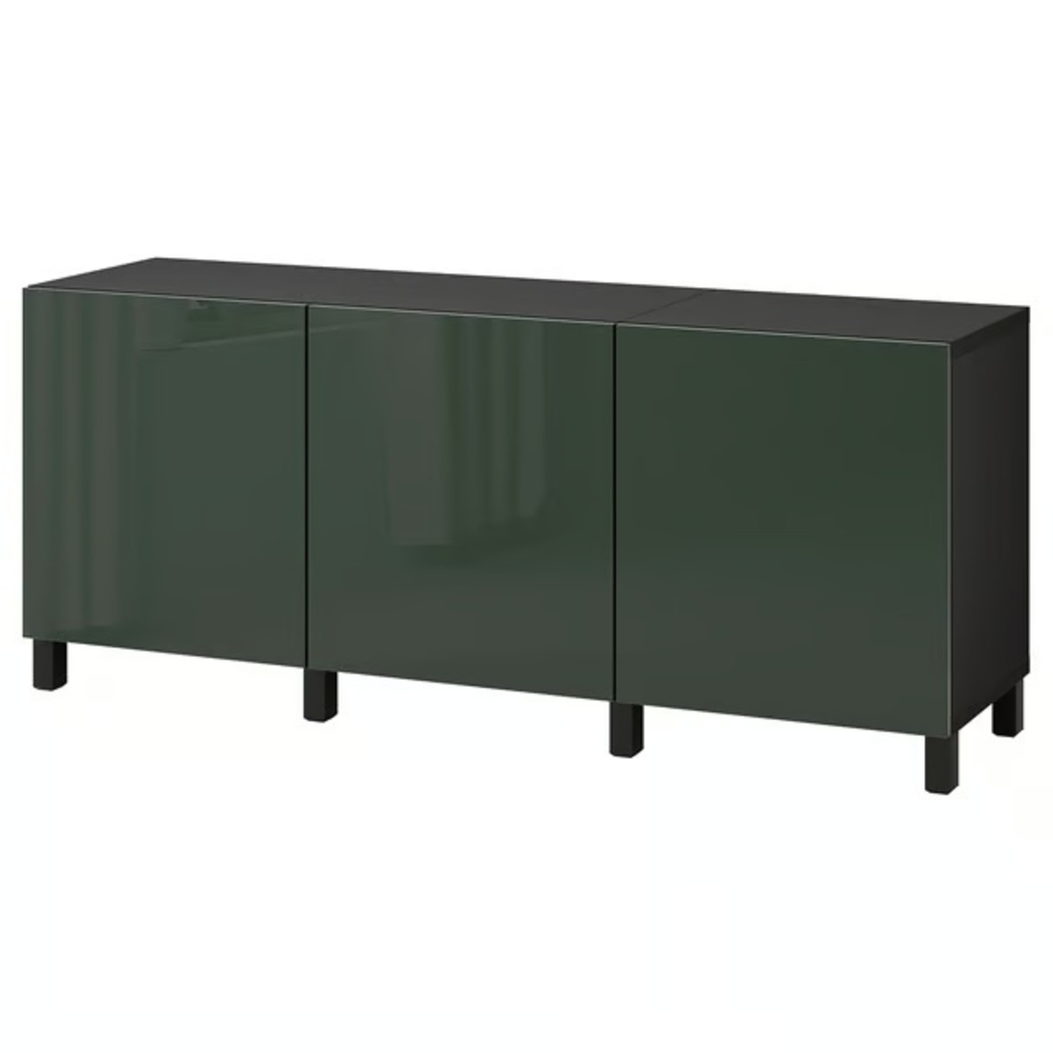 IKEA Besta High Gloss Dark Olive Green Sideboard - image-14