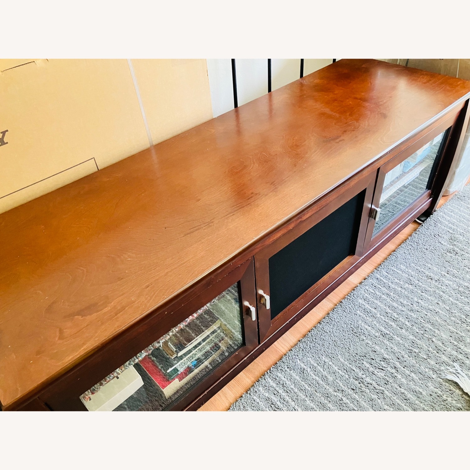 Techcraft SWP60 Classic Wood Tone Credenza TV Stand - image-2