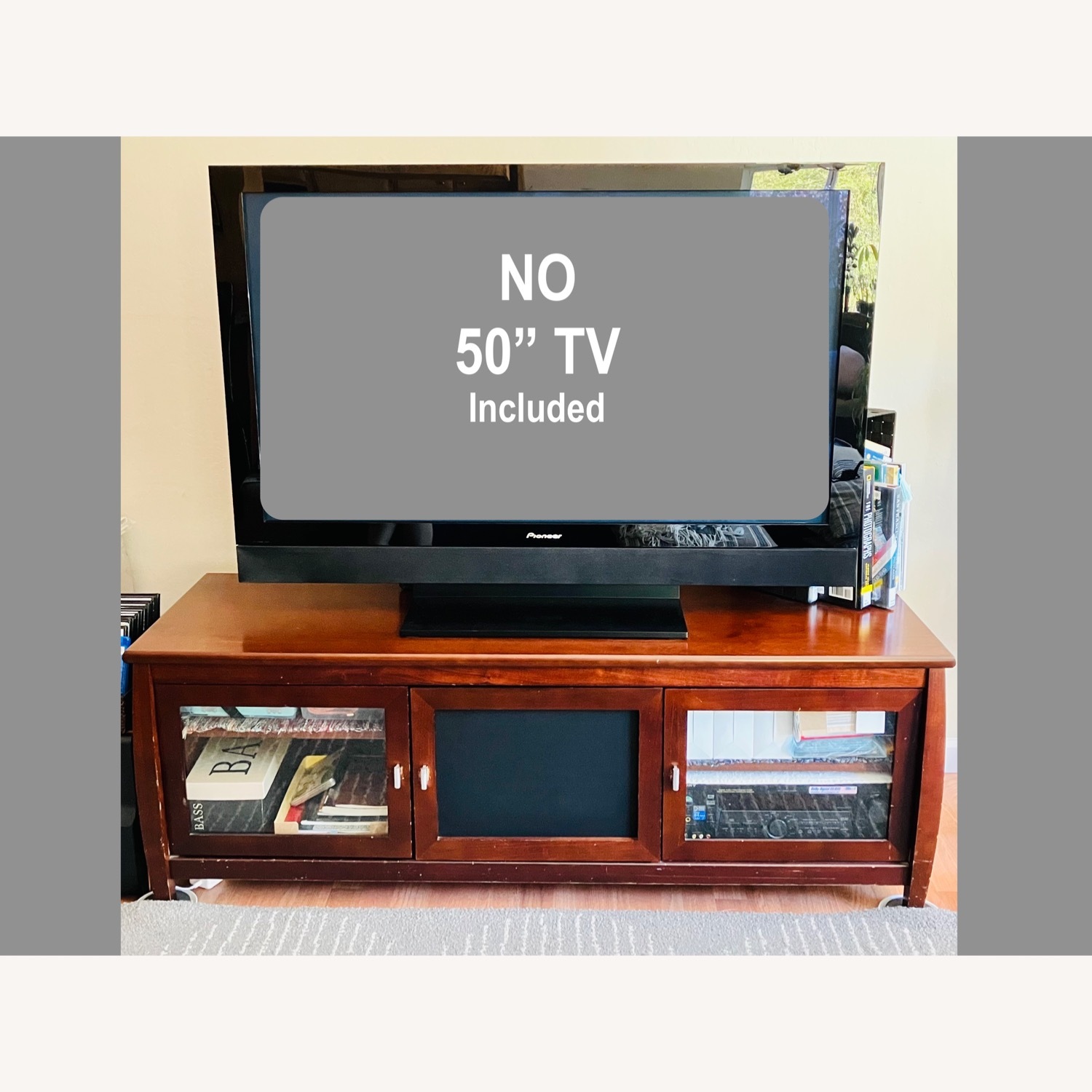 Techcraft SWP60 Classic Wood Tone Credenza TV Stand - image-1