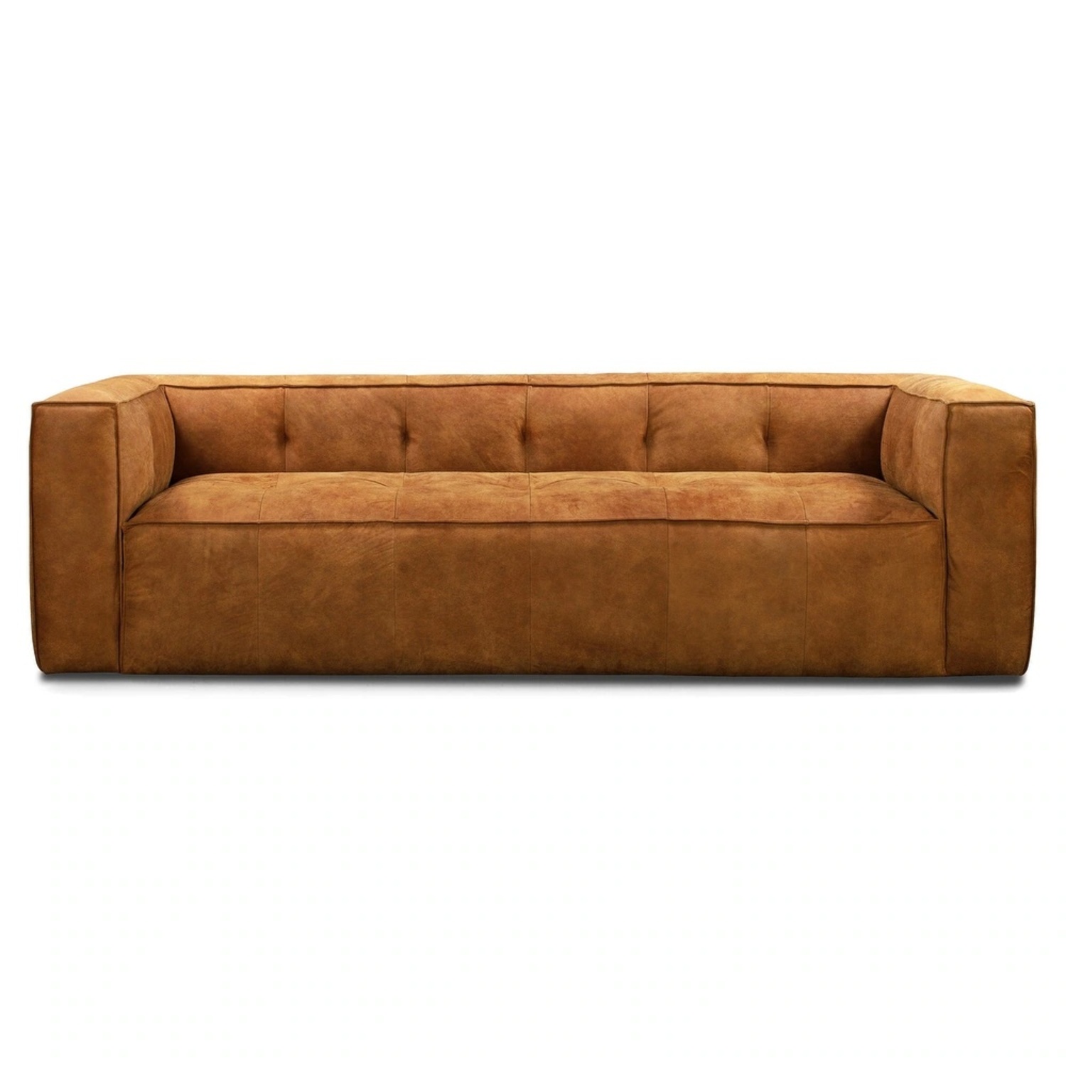 Poly and Bark Piazza Dark Brown Leather 3+ Seater Sofa - image-5
