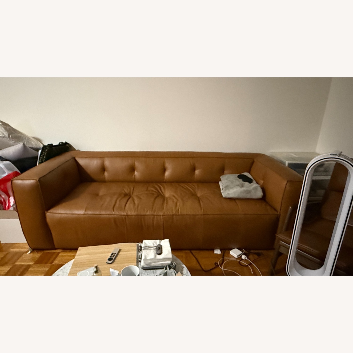 Poly and Bark Piazza Dark Brown Leather 3+ Seater Sofa - image-1