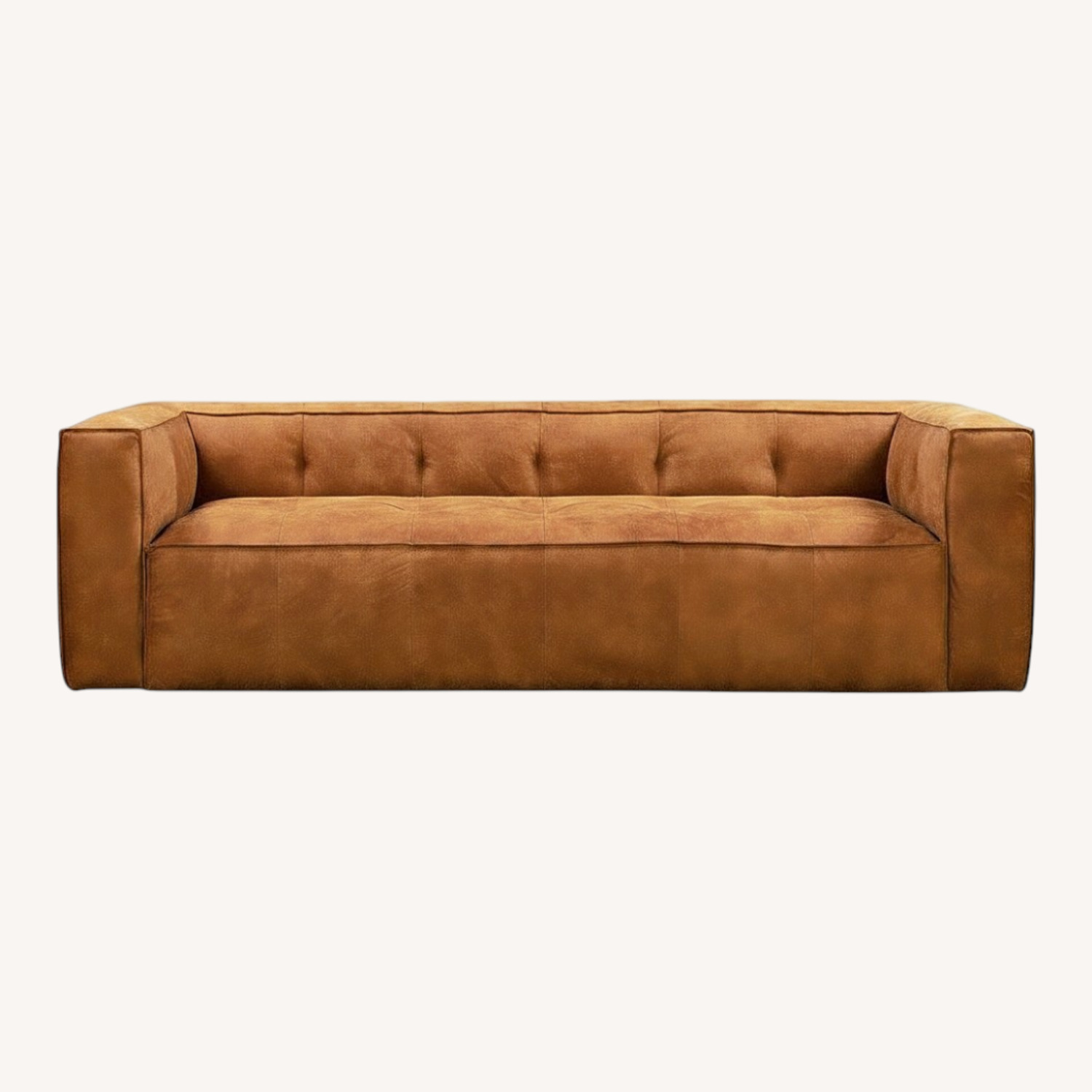 Poly and Bark Piazza Dark Brown Leather 3+ Seater Sofa - image-0