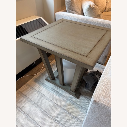 Used Highland House Square End Table Slate Grey for sale on AptDeco