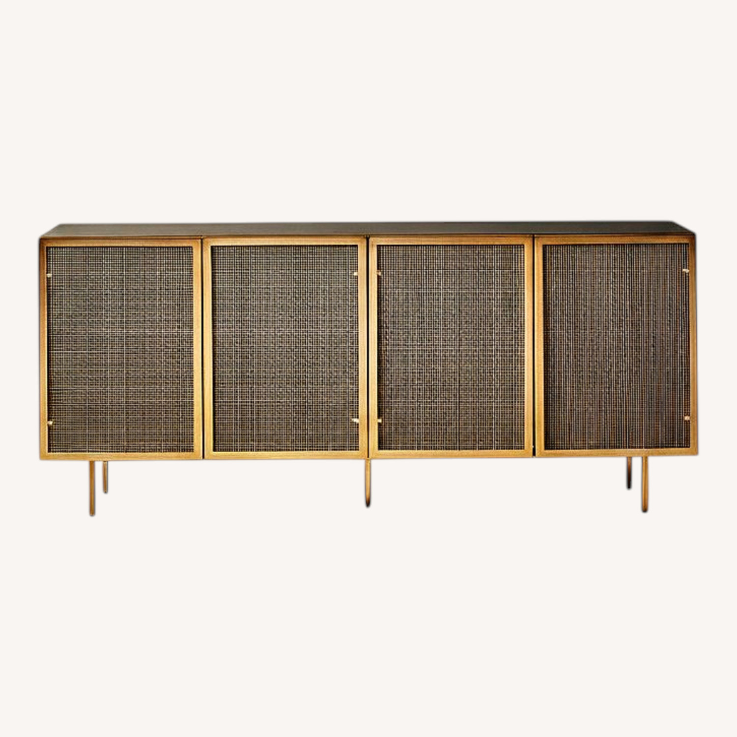 CB2 Trace 71" Brass Wire Mesh Credenza - image-0