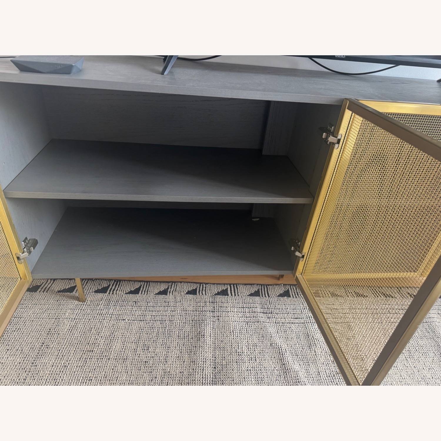 CB2 Trace 71" Brass Wire Mesh Credenza - image-5