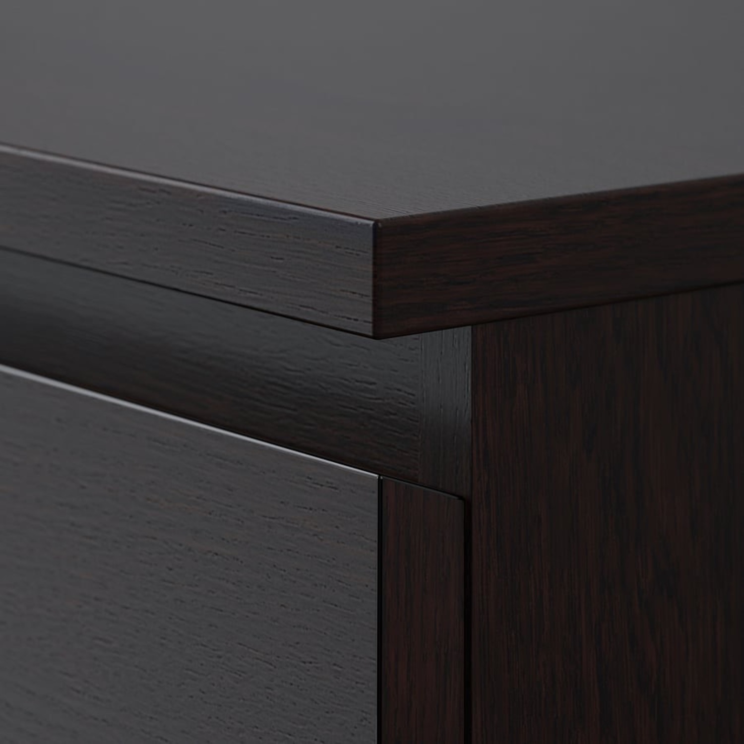 IKEA Malm Dark Brown Wood Chest - image-4