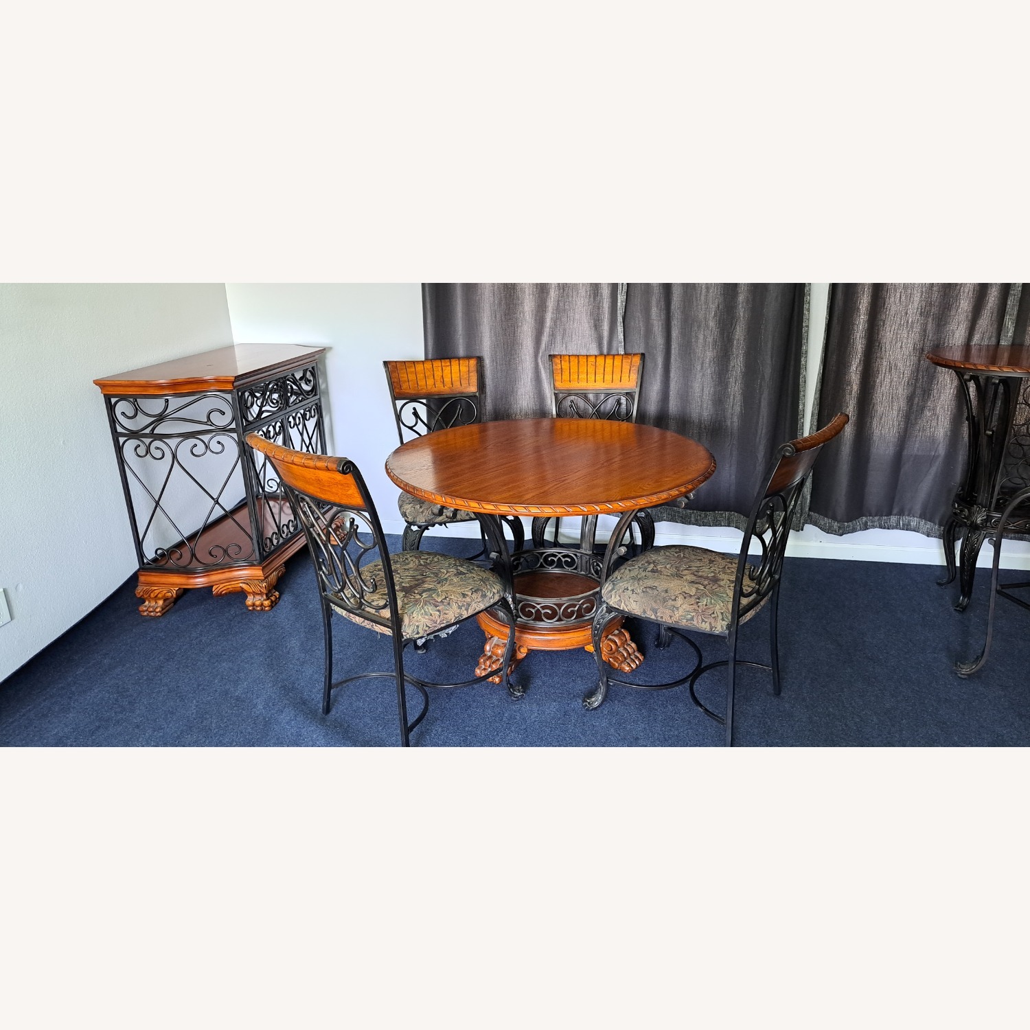 Dinning Room Set. Solid Wood and Metal - image-1