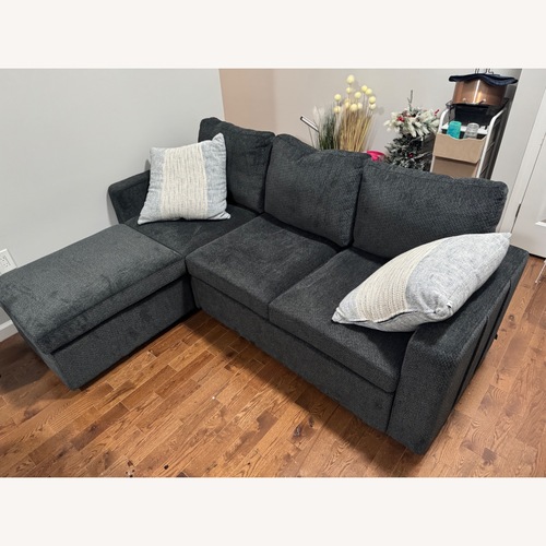 Used Sleeper Couch W Movable Footrest W Storage for sale on AptDeco