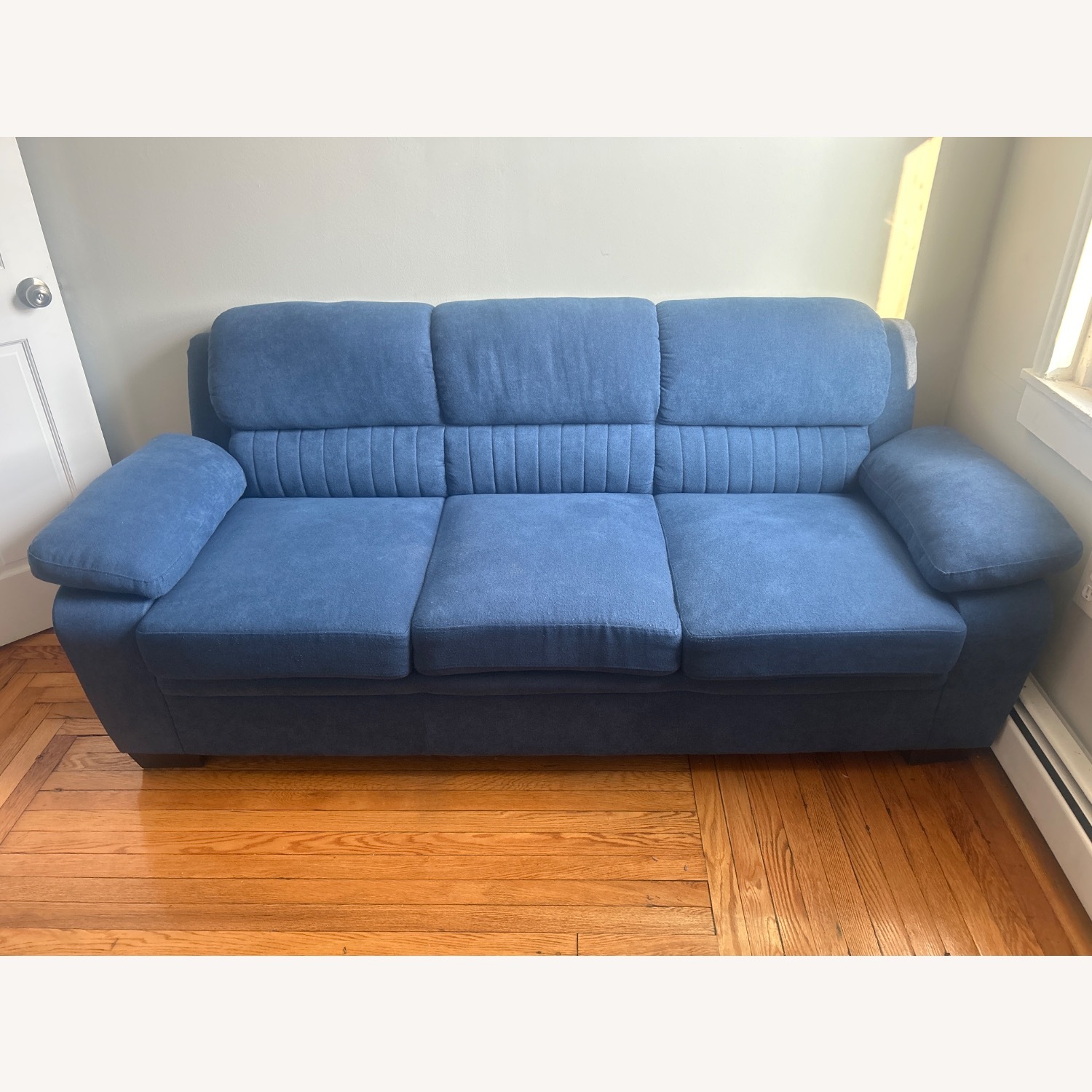 Raymour & Flanigan Felicia Blue 3+ Seater Sofa - image-6