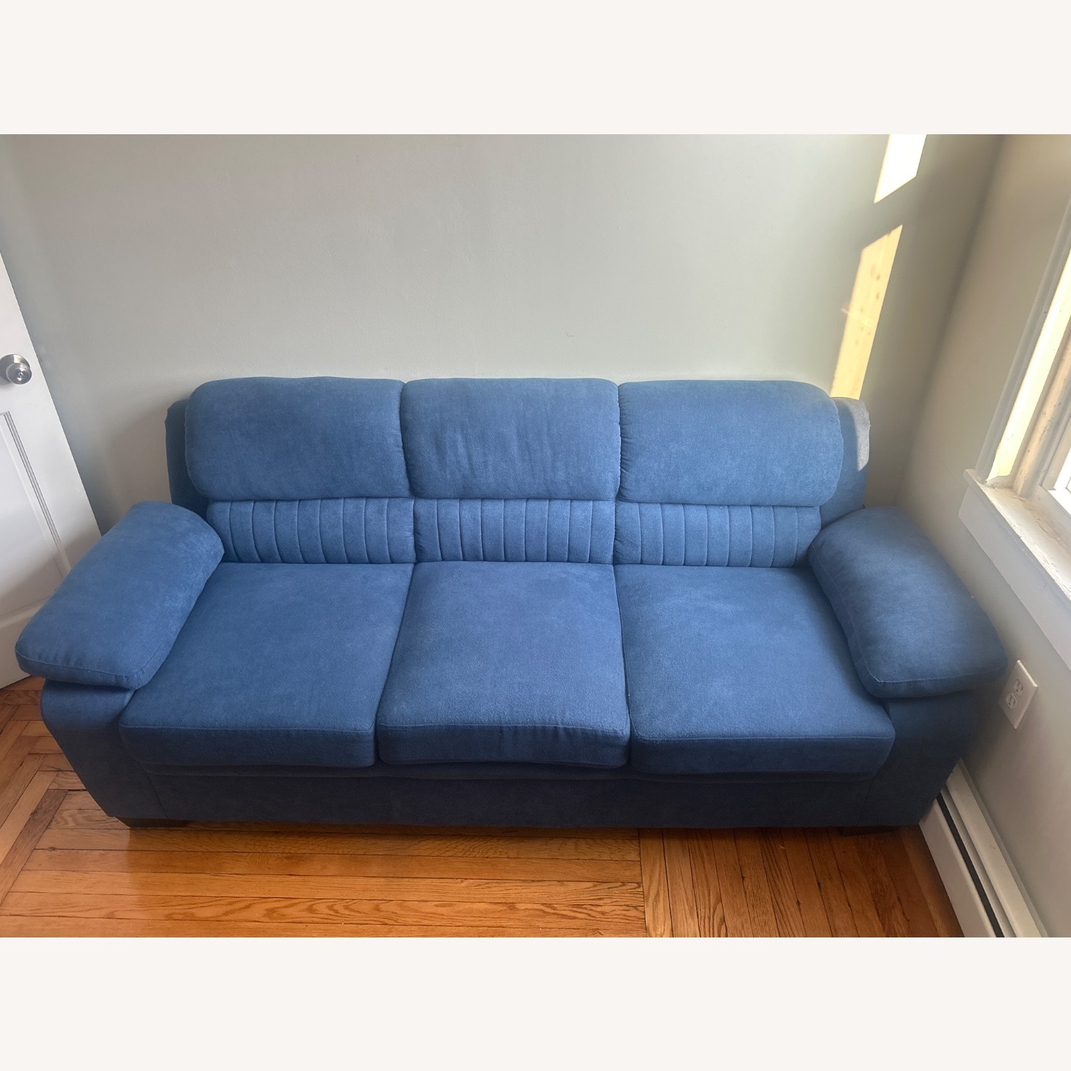 Raymour & Flanigan Felicia Blue 3+ Seater Sofa - image-2