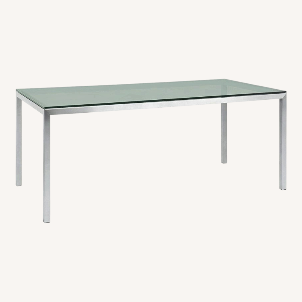 Image of Room & Board Transparent Glass Dining Table