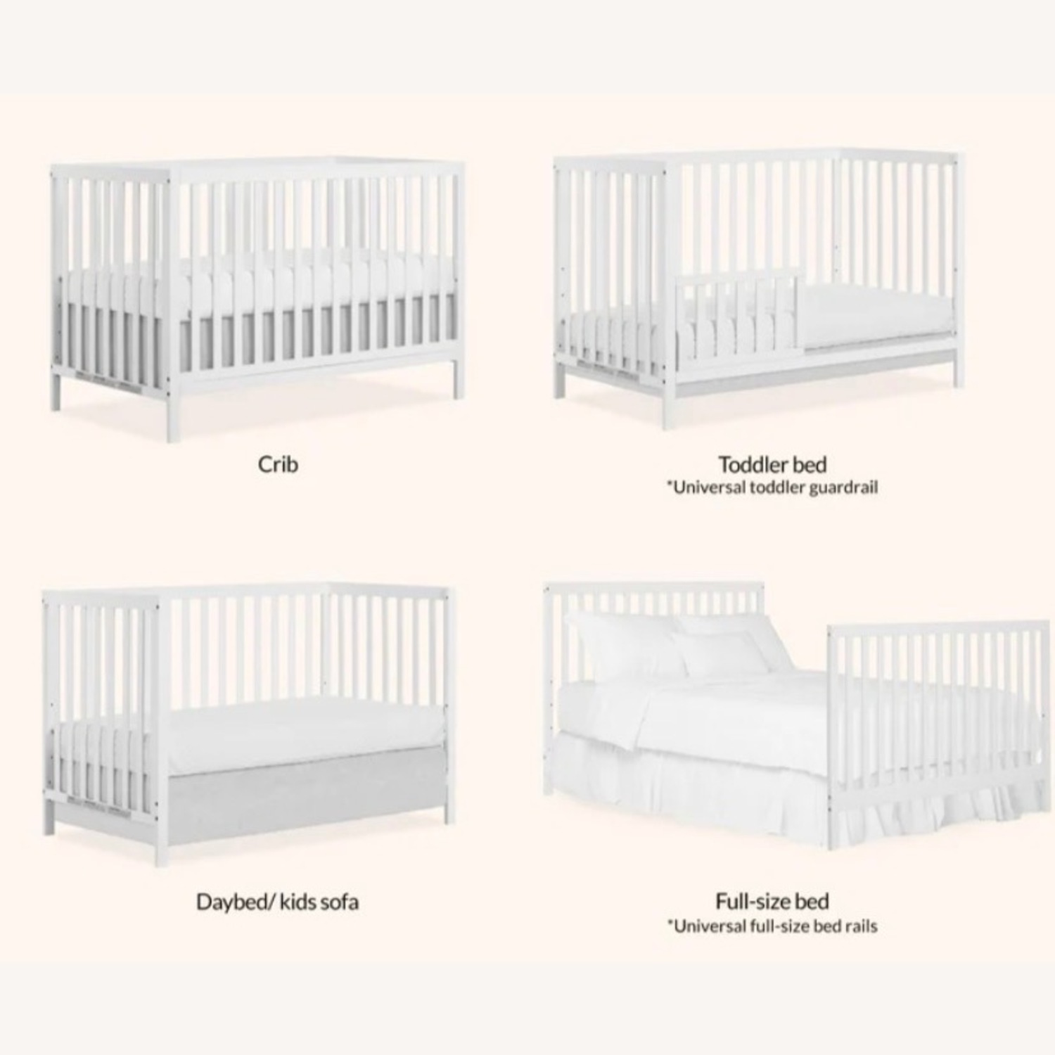 Synergy Home Furnishings White Wood Full Bed - image-1
