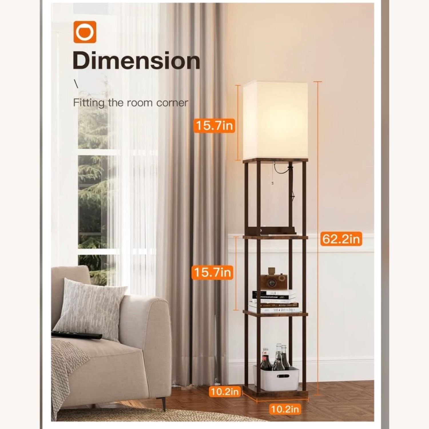 Addlon Standing Floor Lamp (3 Tiers) - image-2