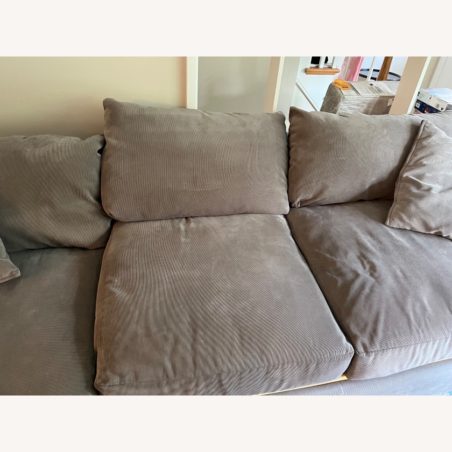 Macy's Rhyder Light Gray Fabric 2 Piece Sectional - image-3