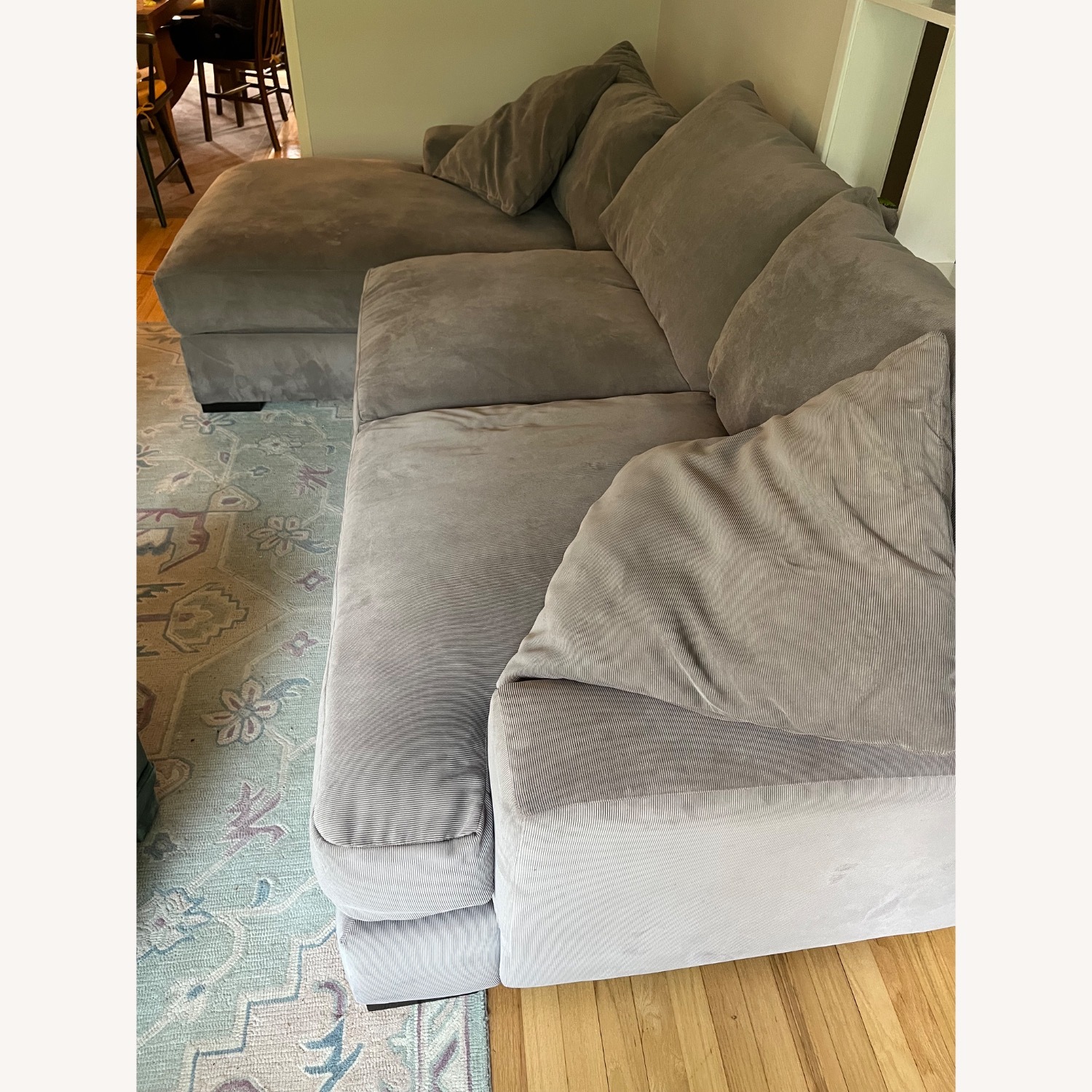 Macy's Rhyder Light Gray Fabric 2 Piece Sectional - image-2