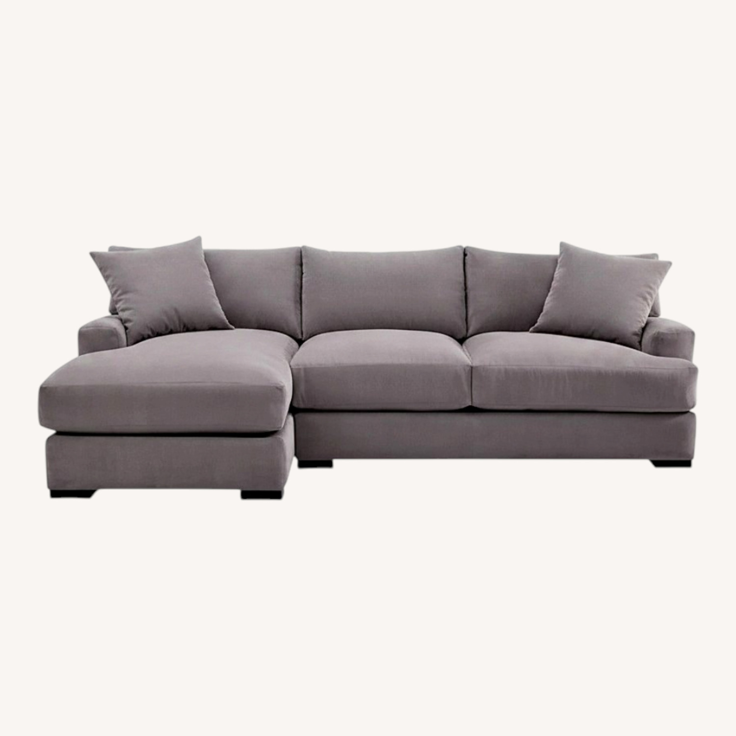 Macy's Rhyder Light Gray Fabric 2 Piece Sectional - image-0