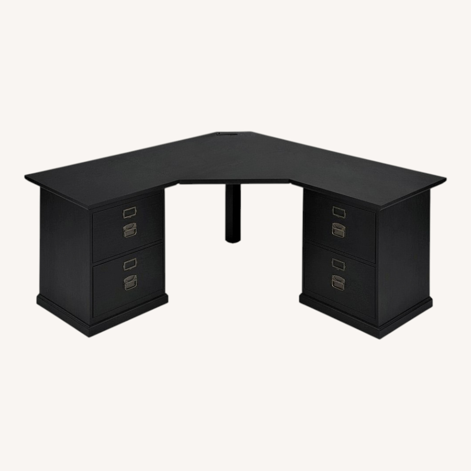 Pottery Barn Bedford Black Wood Desk - image-0