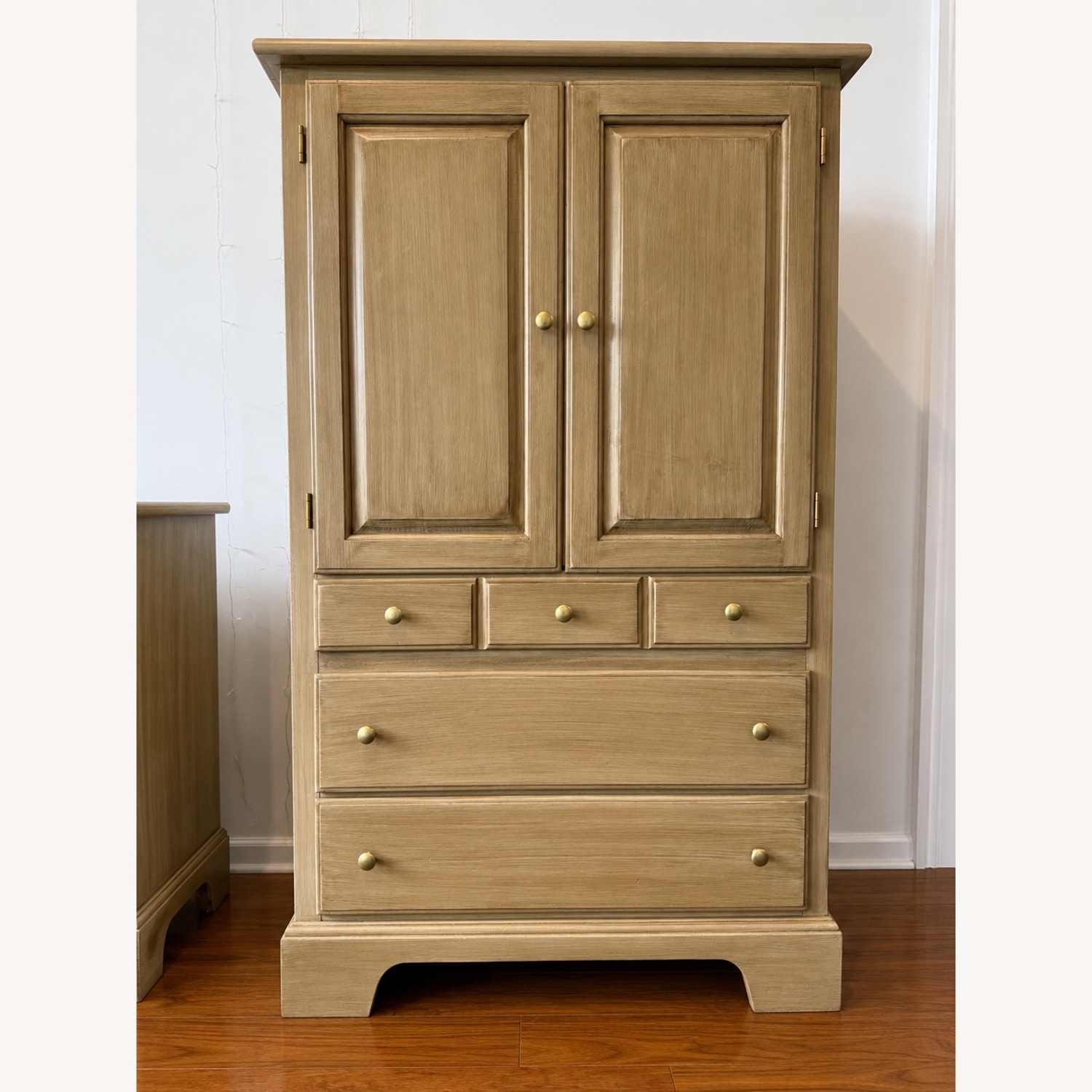 Vintage/Antique Finds Natural Wood Armoire - image-1