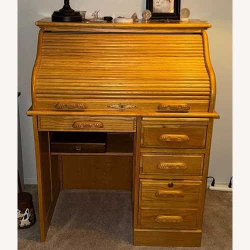 Used DutchCrafters Amish Wood Rolltop Desk for sale on AptDeco